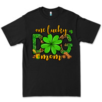 Black One lucky dog mom St. Patrick's Premium Tee - OliviaCreatesArt