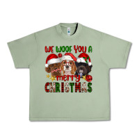 Oil Green We Woof You A Merry Christmas Urban Heavy Tee - FaDigitalArtStudio