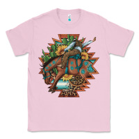 Bubblegum Pink bucking bronco aztec shape background Classic Tee - Artiststas