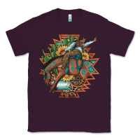 Plum bucking bronco aztec shape background Classic Tee - Artiststas