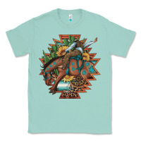 Seafoam bucking bronco aztec shape background Classic Tee - Artiststas