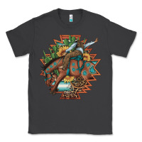 Smoke bucking bronco aztec shape background Classic Tee - Artiststas