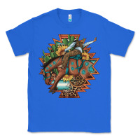 True Royal bucking bronco aztec shape background Classic Tee - Artiststas