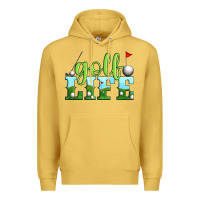Antique Gold golf life Premium Hoodie - Artiststas