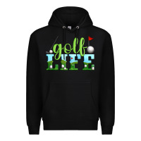 Black golf life Premium Hoodie - Artiststas