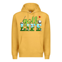 Mustard golf life Premium Hoodie - Artiststas