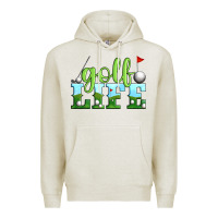 Oatmeal Heather golf life Premium Hoodie - Artiststas