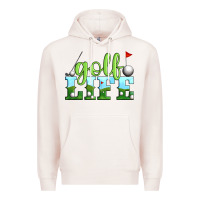 Pale Pink golf life Premium Hoodie - Artiststas
