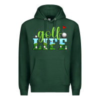Sports Green golf life Premium Hoodie - Artiststas