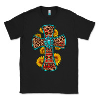 Black gemstone sunflower leopard cross Classic Tee - OliviaCreatesArt