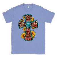 Colony Blue gemstone sunflower leopard cross Classic Tee - OliviaCreatesArt
