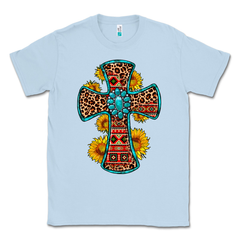 Gemstone Sunflower Leopard Cross Classic Tee by OliviaCreatesArt | Teevron