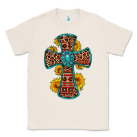 Natural gemstone sunflower leopard cross Classic Tee - OliviaCreatesArt