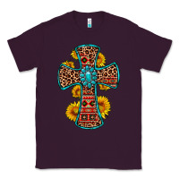 Plum gemstone sunflower leopard cross Classic Tee - OliviaCreatesArt