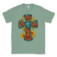 Sage gemstone sunflower leopard cross Classic Tee - OliviaCreatesArt