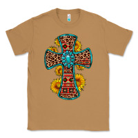 Toasted Coconut gemstone sunflower leopard cross Classic Tee - OliviaCreatesArt