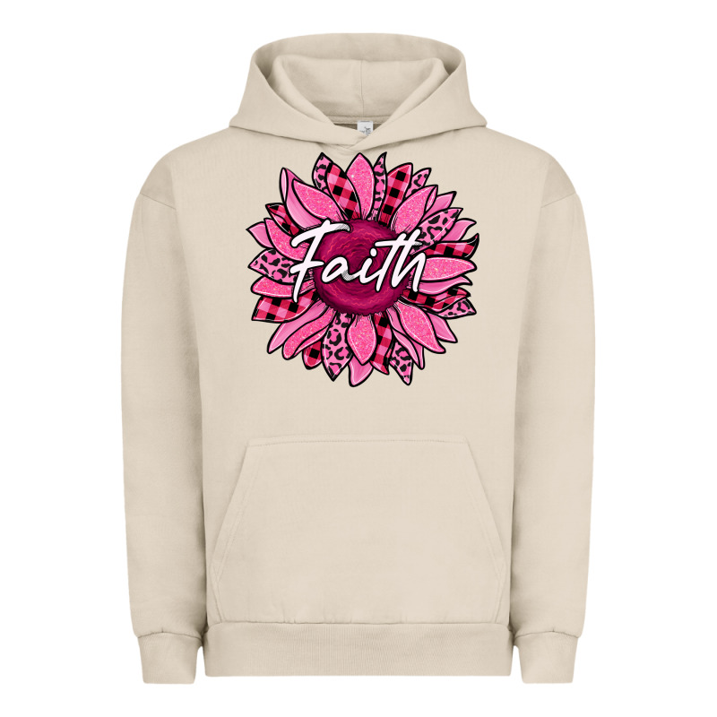 Faith Breast Cancer Awareness Sunflower Urban Hoodie by Jasminsmagicworld | Teevron