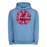 Pigment Pebble Blue faith breast cancer awareness sunflower Urban Hoodie - Jasminsmagicworld