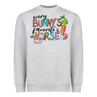 Heather Grey Every Bunnys Favorite Nurse Heavyweight Sweatshirt - RanaPortraitStore