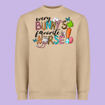 Every Bunnys Favorite Nurse Heavyweight Sweatshirt Designed By Ranaportraitstore