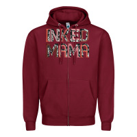 Burgundy inked mama Zipper Hoodie - JahusDesignShop