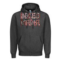 Charcoal Heather inked mama Zipper Hoodie - JahusDesignShop