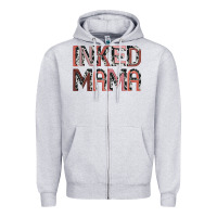 Heather Grey inked mama Zipper Hoodie - JahusDesignShop