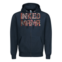 Navy inked mama Zipper Hoodie - JahusDesignShop
