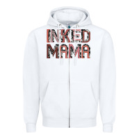 White inked mama Zipper Hoodie - JahusDesignShop