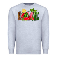 Heather Grey love watermelon Premium Sweatshirt - RanaPortraitStore