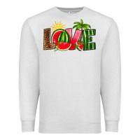 Oatmeal Heather love watermelon Premium Sweatshirt - RanaPortraitStore