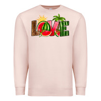 Pale Pink love watermelon Premium Sweatshirt - RanaPortraitStore