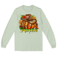 Matcha Hello Pumpkin Long Sleeve Tee - CowhideDigitalArt
