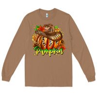 Toasted Coconut Hello Pumpkin Long Sleeve Tee - CowhideDigitalArt