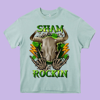 Sham Rockin St. Patrick's Day Heavy Core Tee Designed By Cowgirlartshop