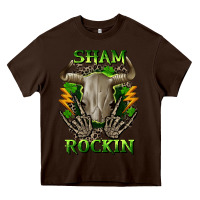 Chocolate Brown Sham rockin St. Patrick's Day Heavy Core Tee - CowGirlArtShop