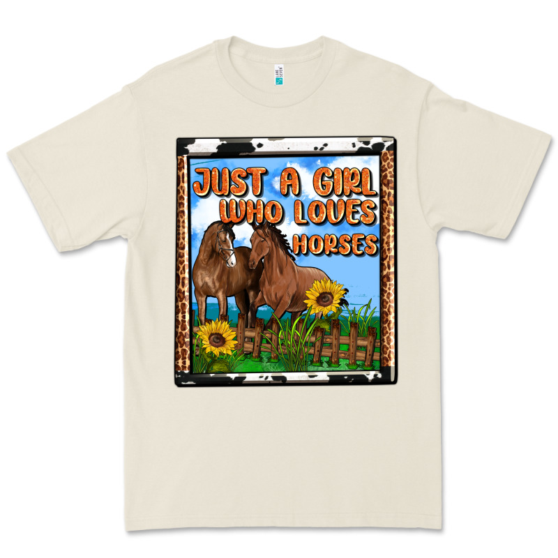 Western Just A Girl Who Loves Horses Premium Tee by OliviaCreatesArt | Teevron