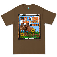 Cacao western just a girl who loves horses Premium Tee - OliviaCreatesArt