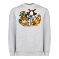 Heather Grey Fall baby cow Heavyweight Sweatshirt - RanaPortraitStore
