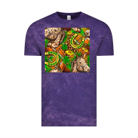 Cloud Purple St. Patrick's Day Horse With Horseshoes Seamless Vintage Tee - FaDigitalArtStudio