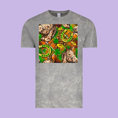 St. Patrick's Day Horse With Horseshoes Seamless Vintage Tee Designed By Fadigitalartstudio