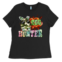 Black egg hunter Ladies Tee - FaDigitalArtStudio