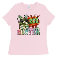 Bubblegum Pink egg hunter Ladies Tee - FaDigitalArtStudio