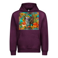 Mauve Wine fall heifer cows Urban Hoodie - RanaPortraitStore