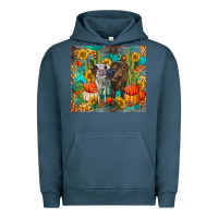 Pigment Midnight Navy fall heifer cows Urban Hoodie - RanaPortraitStore