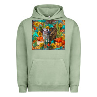 Pigment Oil Green fall heifer cows Urban Hoodie - RanaPortraitStore