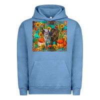 Pigment Pebble Blue fall heifer cows Urban Hoodie - RanaPortraitStore