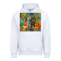 White fall heifer cows Urban Hoodie - RanaPortraitStore