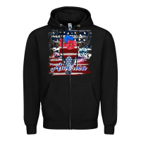 Black bull skull america Zipper Hoodie - JahusDesignShop