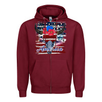 Burgundy bull skull america Zipper Hoodie - JahusDesignShop